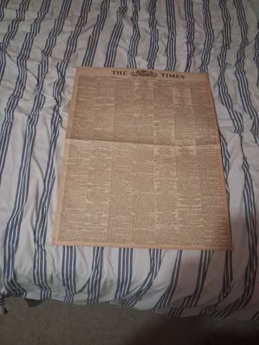 Original the times newspaper - the,