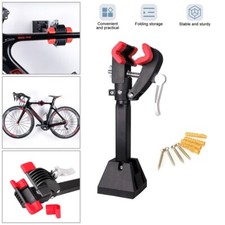 Bicycle Adjustable Folding Repair Home Maintenance Work Stand Wall Mount Rack UK