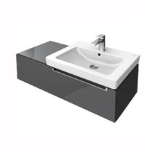 Villeroy & Boch Subway 2.0 vanity unit in elm impresso glasstop 100cm A7011RPN .