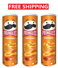 X3 Pringles Paprika Crisps