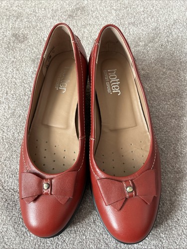 Hotter red leather - leather, size