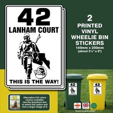 2 Wheelie Bin Stickers -