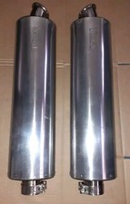 Ducati Suzuki Honda Moto Guzzi KTM Viper Oval Alloy Exhaust Silencers