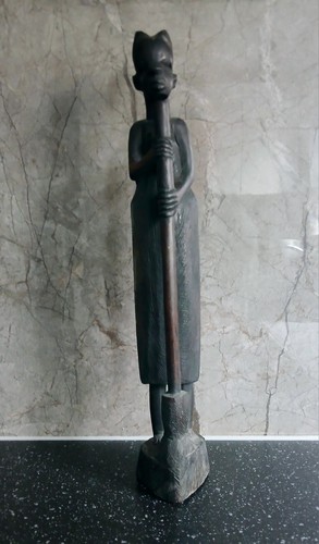 African wooden statue woman - wooden,