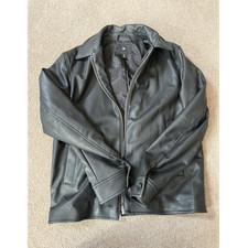 Black leather full zip - leather,