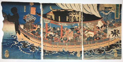 Kuniyoshi woodblock print - woodblock,