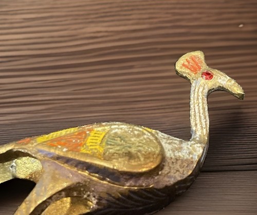 Vintage indian brass peacock - vintage,