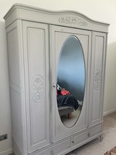 Antique Pine French Provincial Parisian Wardrobe