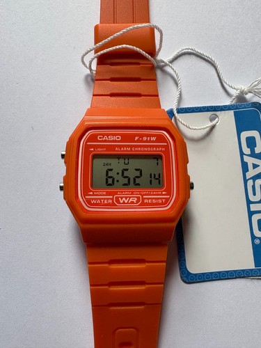 Genuine casio 91wc orange - genuine, f-91wc