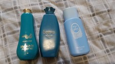 Vintage/ retro talc bottles, empty, x3
