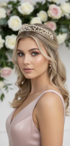 Tiara rustic gold cluster - tiara,
