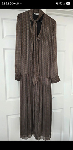 Zara dress maxi chiffon - zara, l