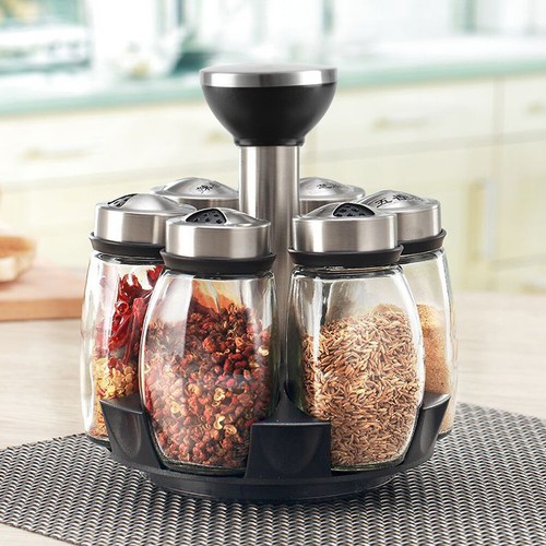 7pc spice jars rack - spice,