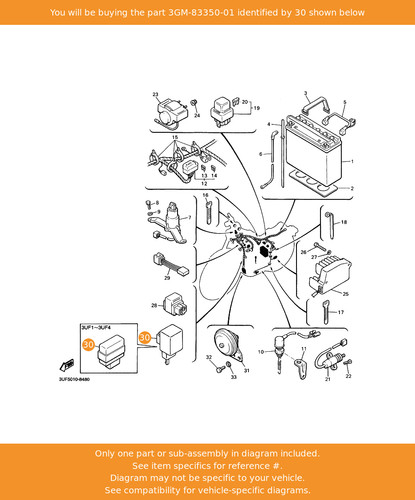 Yamaha flasher relay - relay, assy