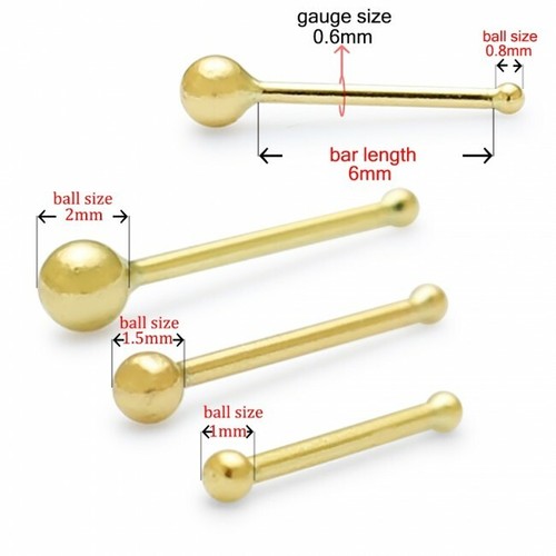 Gold nose bone stud - , carat