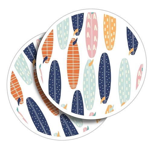 Vinyl stickers surfboard - 2x,