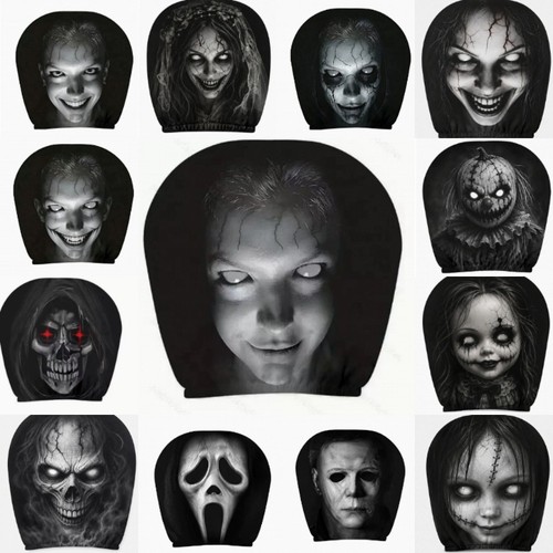 2pcs ghost face headrest - ghost,