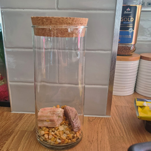 Clear glass storage jar - clear,