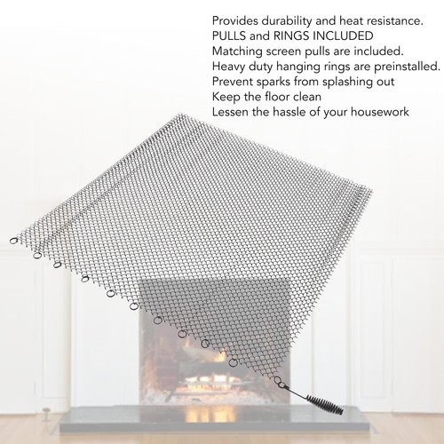 Fireplace mesh screen - .›fireplace,