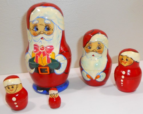 Russian nesting dolls santa - nesting,