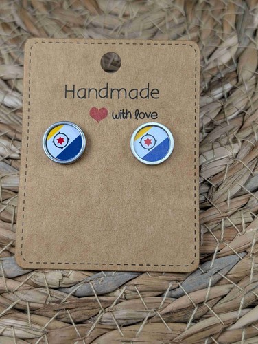 Bonaire flag stud earrings - bonaire,