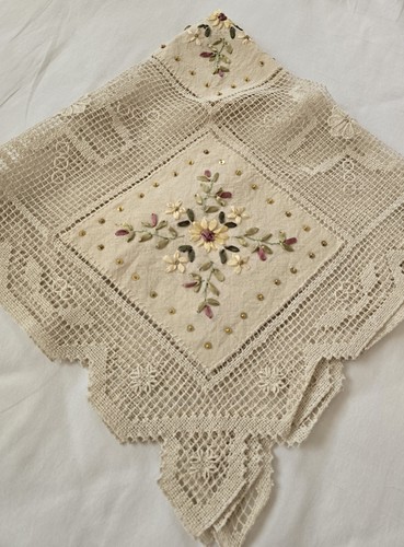 Crochet and ribbon - bn,