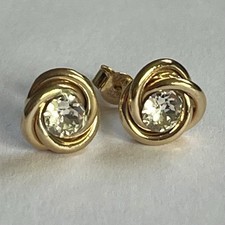 9ct Gold Knot Earrings Vintage