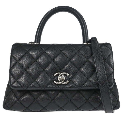 Chanel black calfskin coco - chanel,