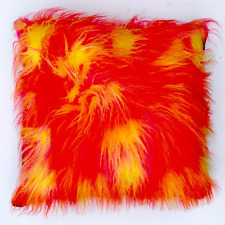 Luxury Rainbow Camouflage Camo Fluffy Scatter Cushion Cover Case fits 18 x 18