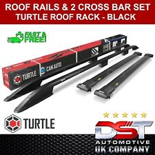ROOF RACK RAILS & CROSS BARS SET BLACK FOR QUALITY 2004-19 VW CADDY MAXI LWB