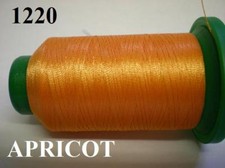 ISACORD 100% POLYESTER MACHINE EMBROIDERY THREAD 1000M APRICOT ORANGE 1220