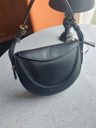 Zara black crescent shoulder - black,