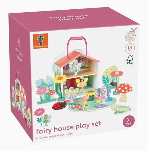 Wooden fairy house play - play, set