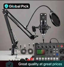 BM800 Professional Studio Condenser Microphone, stand, mixer, headphone bundle