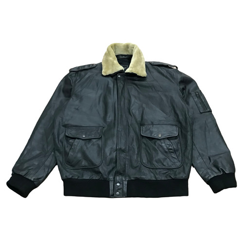 Leather flight jacket - jacket, men’s