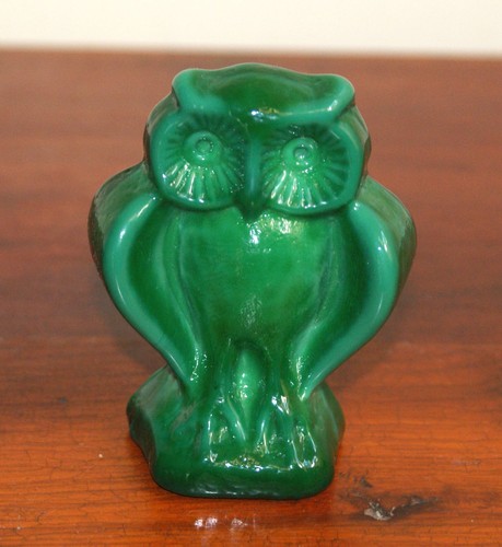 Vintage owl glass paste