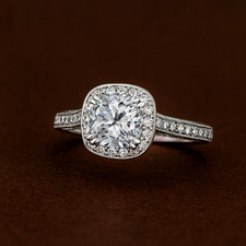 Platinum Diamond Ring For