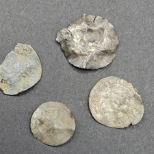 4x Medieval Hammered Silver