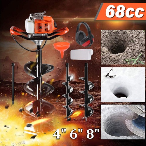 Petrol earth auger fence post - petrol,
