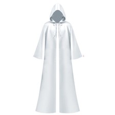 Halloween Unisex Cosplay Death Cape Long Hooded Cloak Wizard Witch Medieval Cape