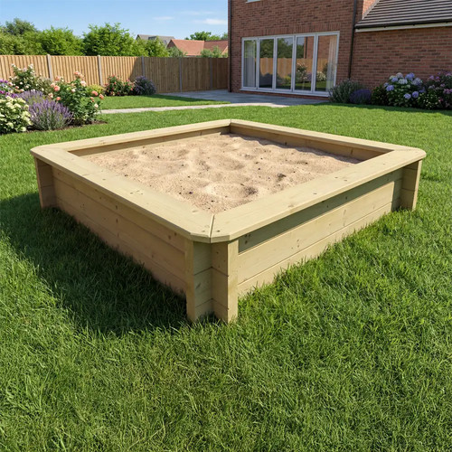 Wooden sandpit x - wooden, 1.5m