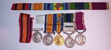 Boer War, WW1, India GSM and Long Service Miniature Group