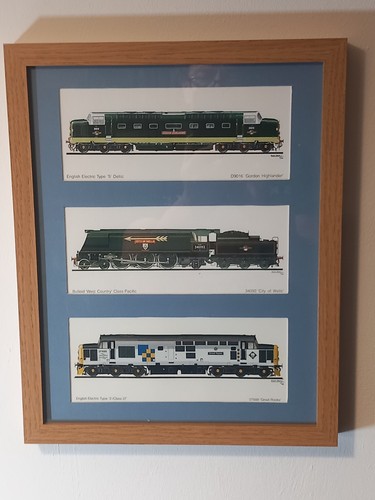 Framed railway picture - , of