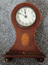 Edwardian inlaid mahogany eight day mantle clock for restoration