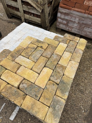 Yellow stock floor bricks - stock,