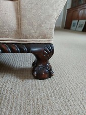 Antique ball and claw armchair pair