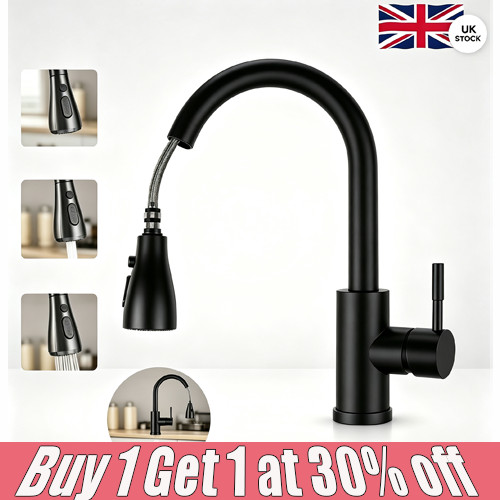 Modern kitchen sink - mixer, taps