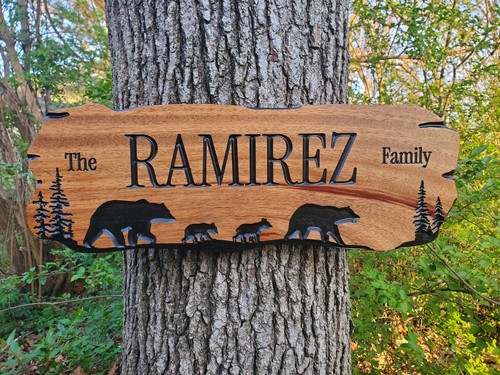 Rustic family name sign - rustic,