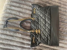 chanel shopper tote Black.caviar