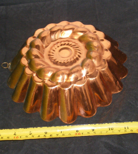 Vintage tinned copper jelly - copper,